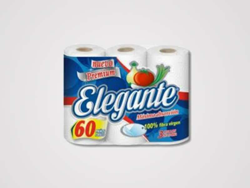 Rollo cocina Elegante 3 rollos x 60 paños