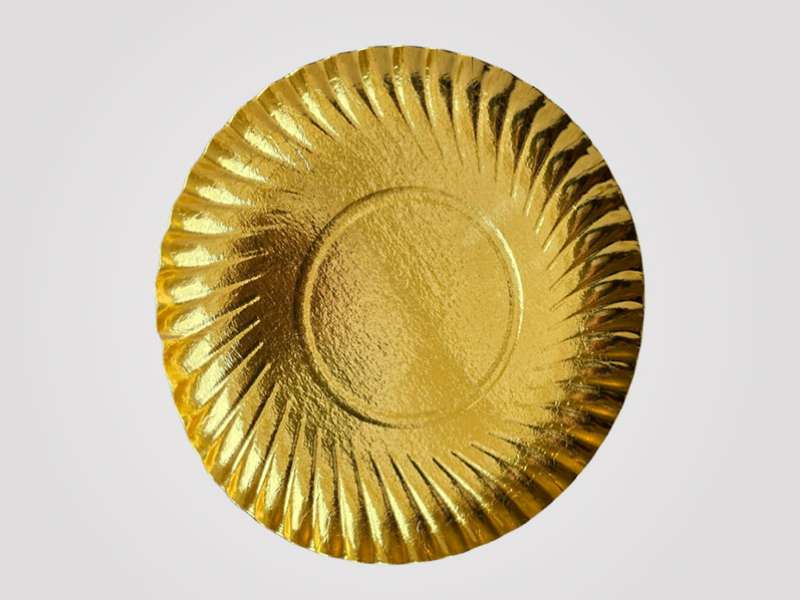 Bandeja de Cartón dorada redonda 15